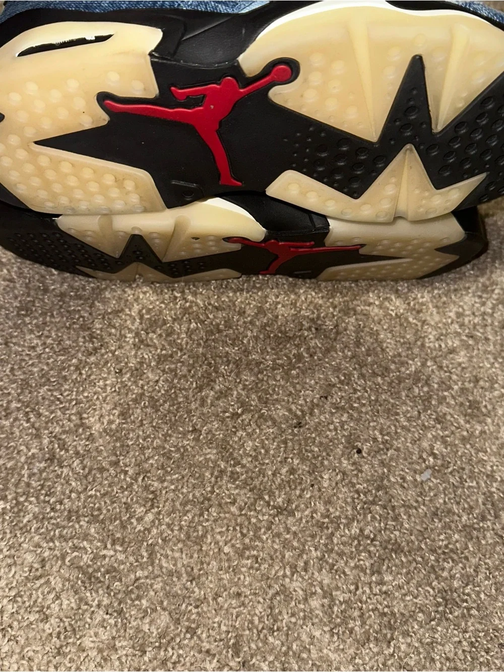 Air Jordan 6 Washed Denim Sneakers- Used 2019 Discontinued